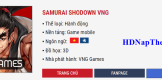 Hướng dẫn cách nạp thẻ Samurai Shodown VNG và nhận quà nap the samurai shodown vng min