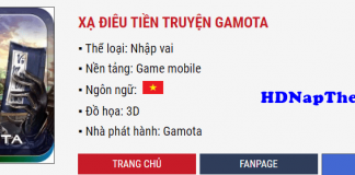 Hướng Dẫn Nạp Thẻ Xạ Điêu Tiền Truyện Gamota nap the xa dieu tien truyen min